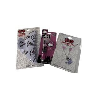 Sanrio Hello Kitty Kuromi Accessory Bundle Hair Clip Lip Balm Jewelry Set NEW